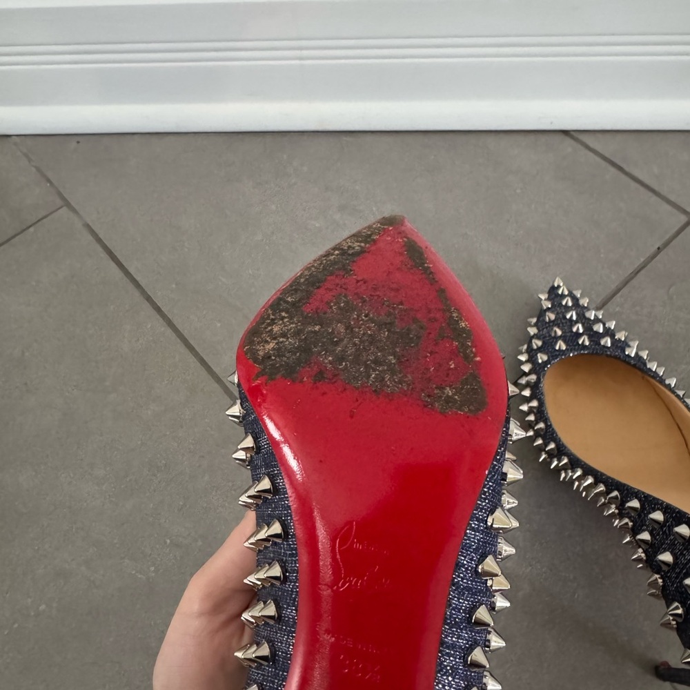 Christian Louboutin Pigalle Follies Denim Spiked - Picture 4 of 4